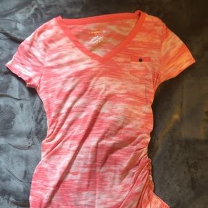 pink/coral maternity v neck